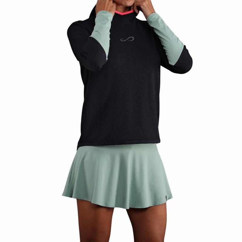 Sudadera Endless Breath Line Negro Verde Forest