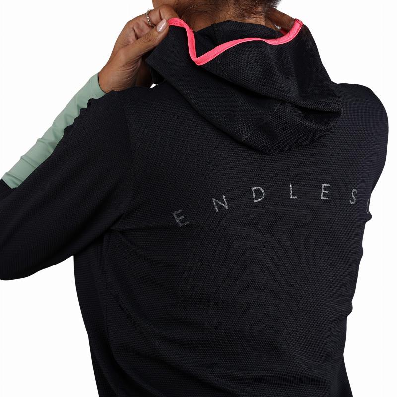 Sudadera Endless Breath Line Negro Verde Forest