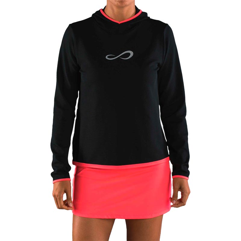 Sudadera Endless Breath Negro Rosa