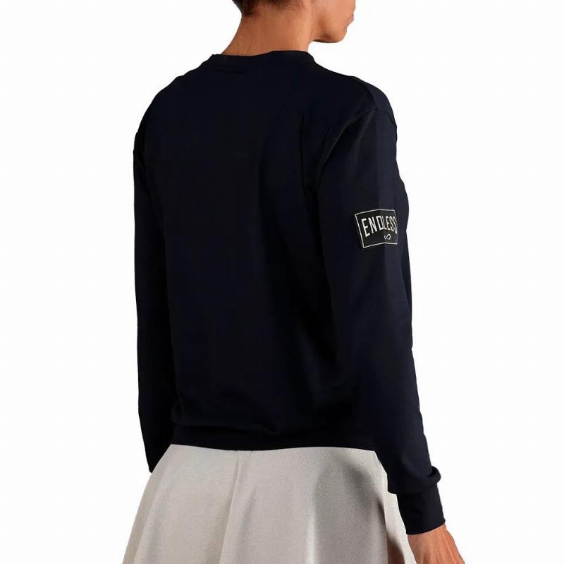 Sudadera Endless Inner Tech Negro Dorado