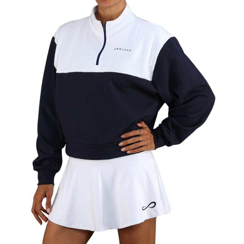 Sudadera Endless Vibe Blanco Azul Marino