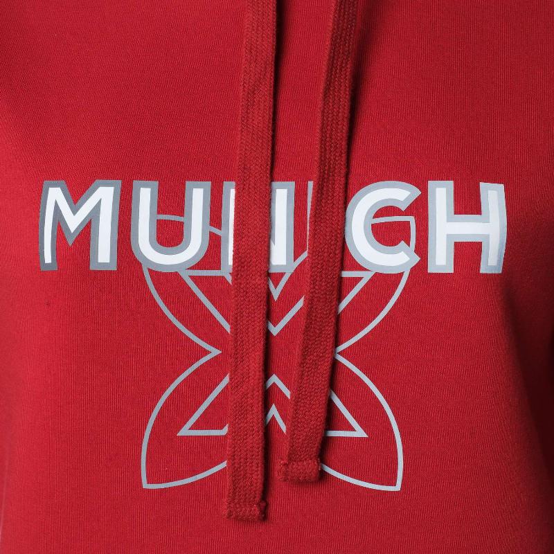 Sweat à capuche rouge Munich Atomik