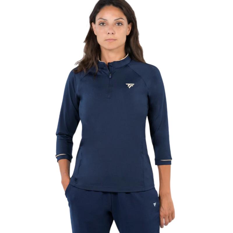 Felpa Tecnifibre Thermo Zip Blu Navy Donna