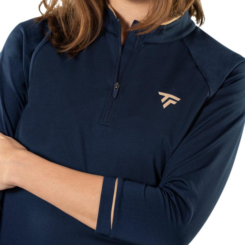 Felpa Tecnifibre Thermo Zip Blu Navy Donna