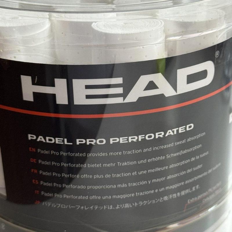 Tambor Head Padel Pro Perforado Blanco 60 Overgrips