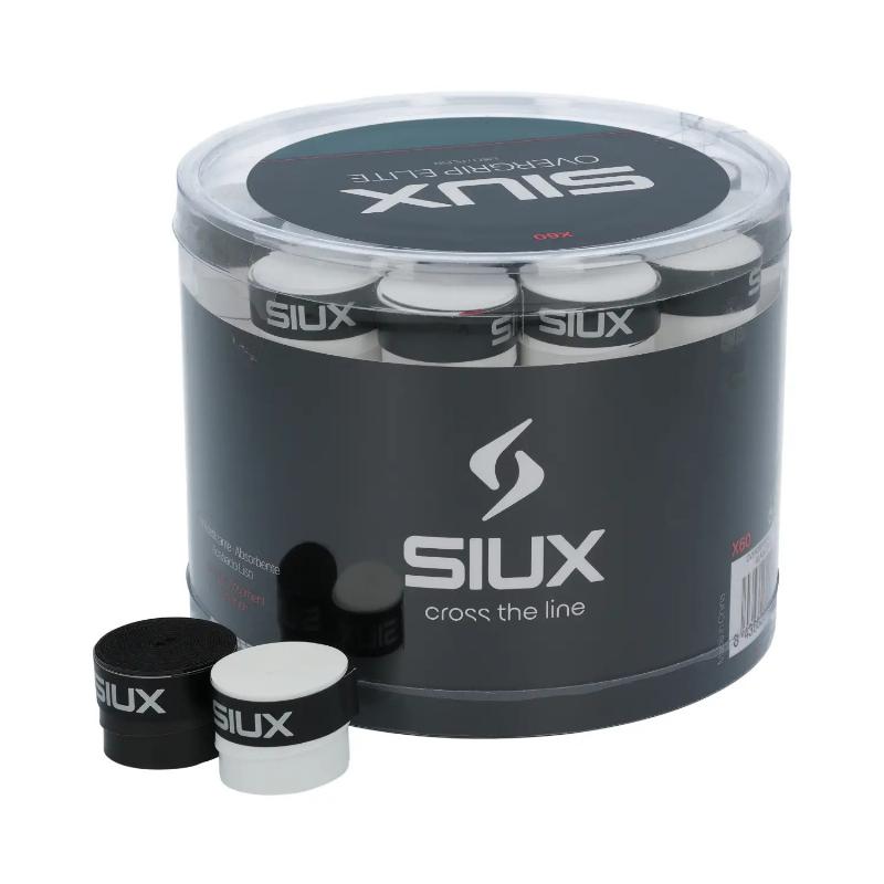 Tambor Overgrips Siux Elite Blanco Negro 60 Unidades
