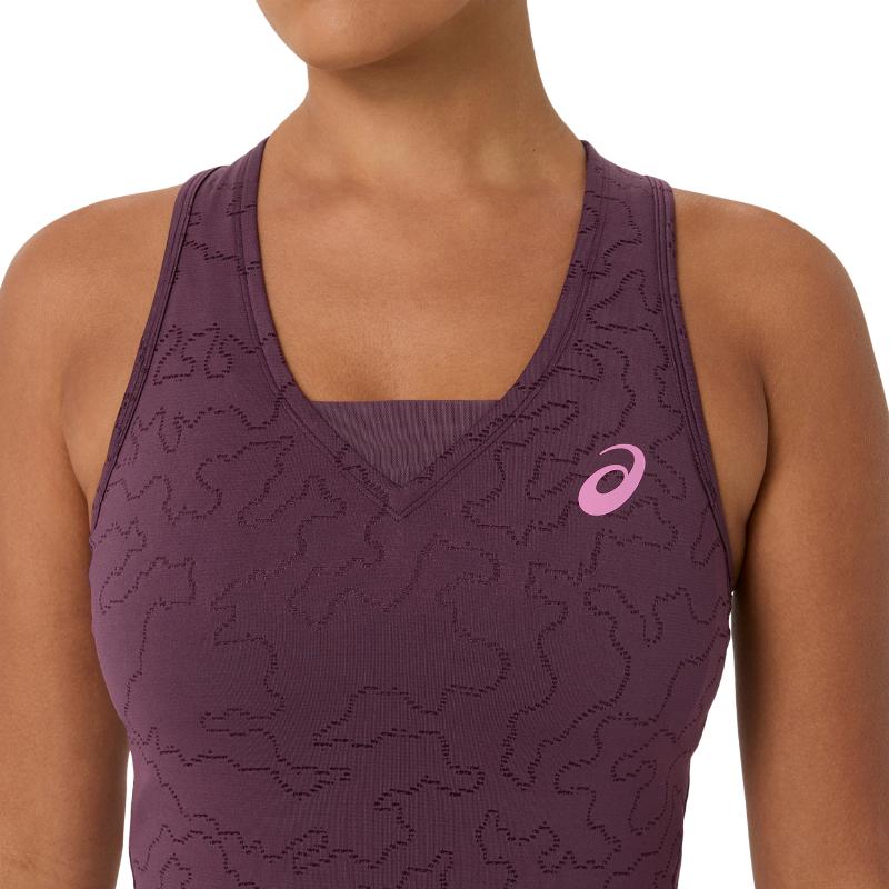Vestido Asics Match Jacquard Granate Oscuro