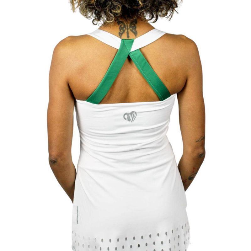 CARTRI MEMPHIS Robe verte blanche