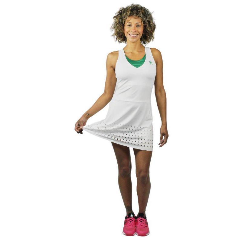 CARTRI MEMPHIS Robe verte blanche