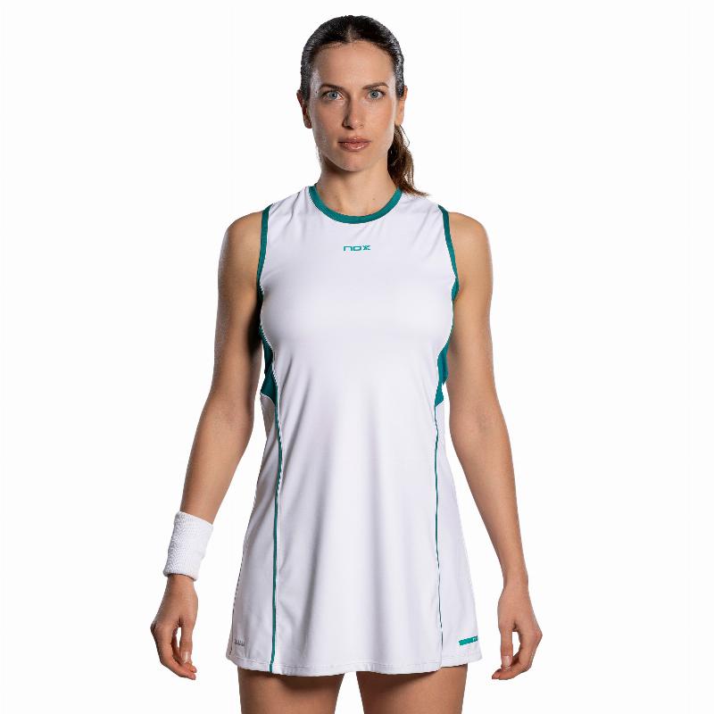 Nox Pro Kleid Weiß Grün Efeu