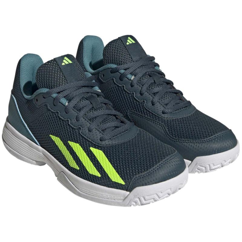 Sneaker junior di Black Green Black di Adidas Courtflash