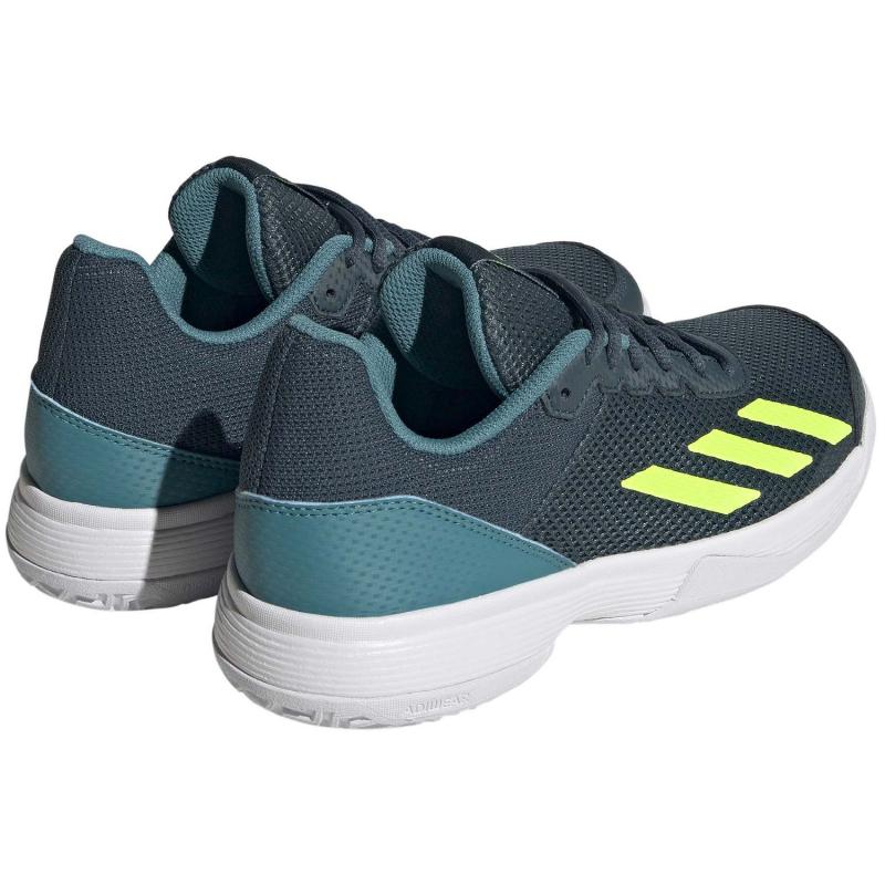 Sneaker junior di Black Green Black di Adidas Courtflash