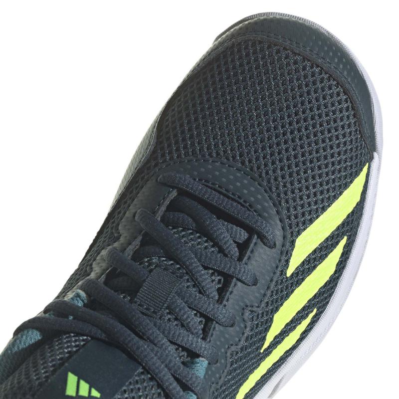 Sneaker junior di Black Green Black di Adidas Courtflash