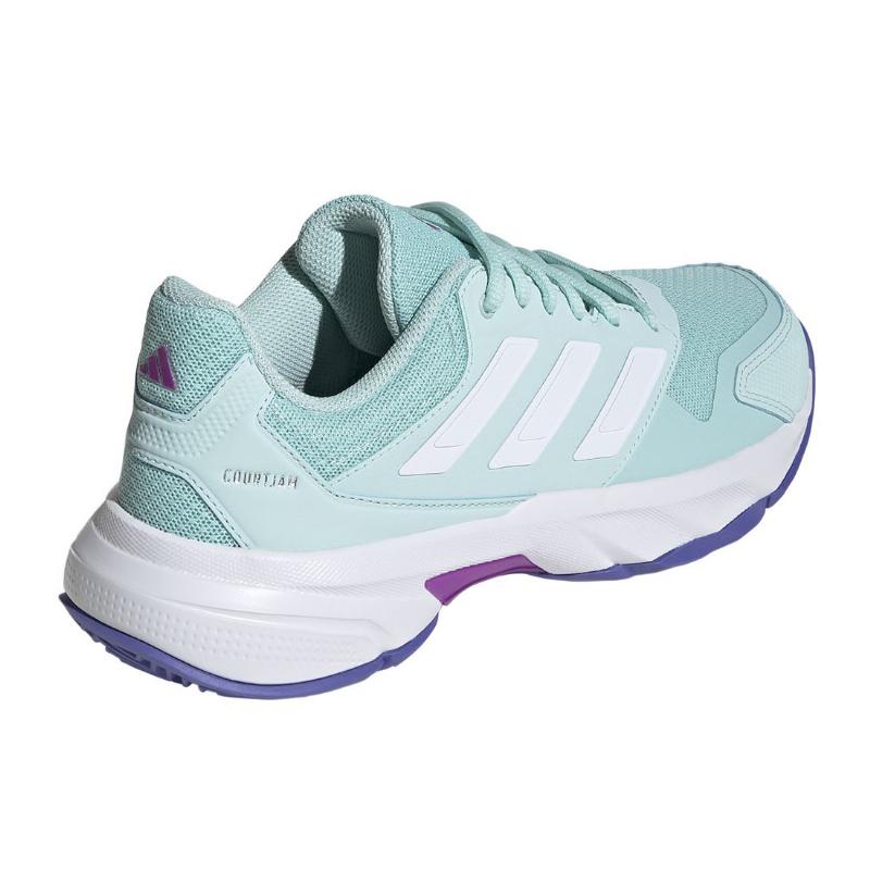 Zapatillas Adidas CourtJam Control 3 Aqua Blanco Mujer