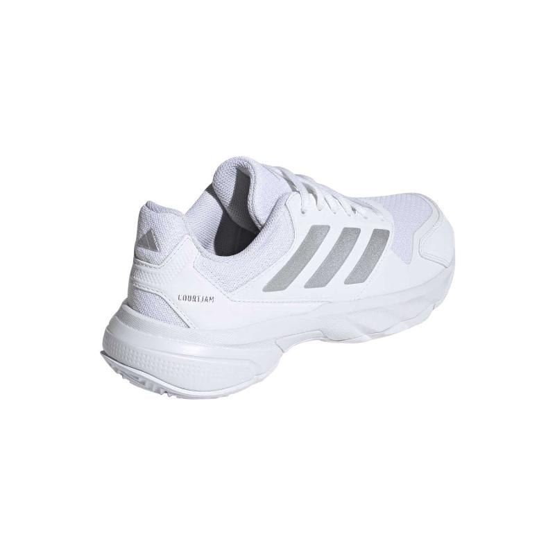 Zapatillas Adidas CourtJam Control 3 Blanco Plata Mujer