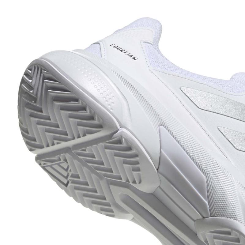 Zapatillas Adidas CourtJam Control 3 Blanco Plata Mujer
