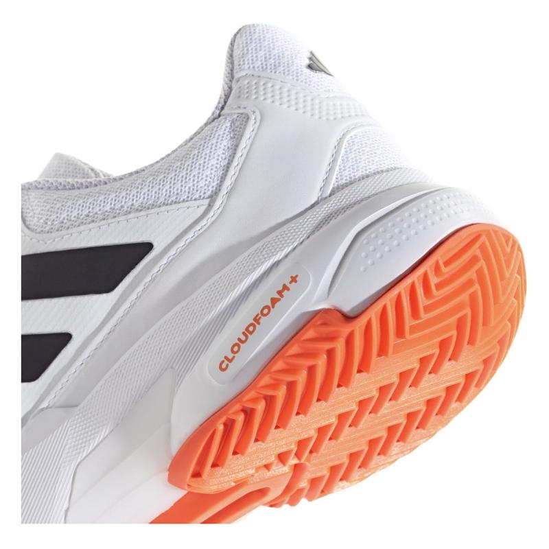 Chaussures Adidas CourtJam Control 3 Terre Battue Blanc Orange Noir