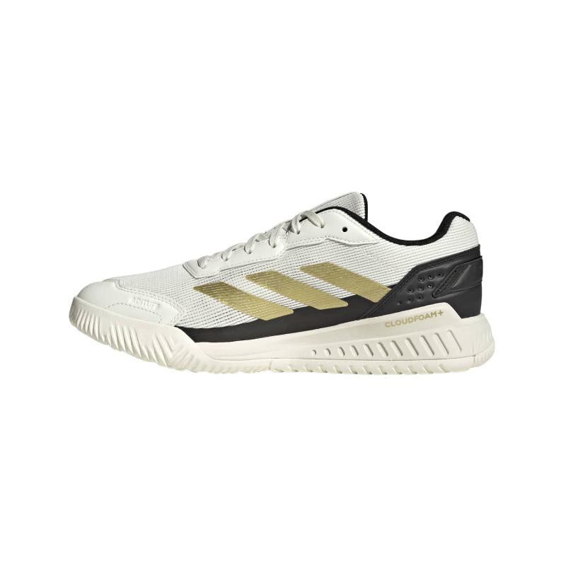 Zapatillas Adidas Courtquick Padel Blanco Oro Negro