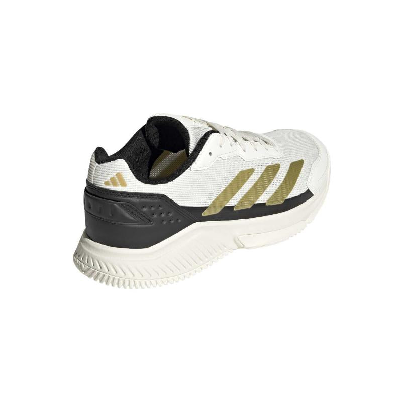 Zapatillas Adidas Courtquick Padel Blanco Oro Negro