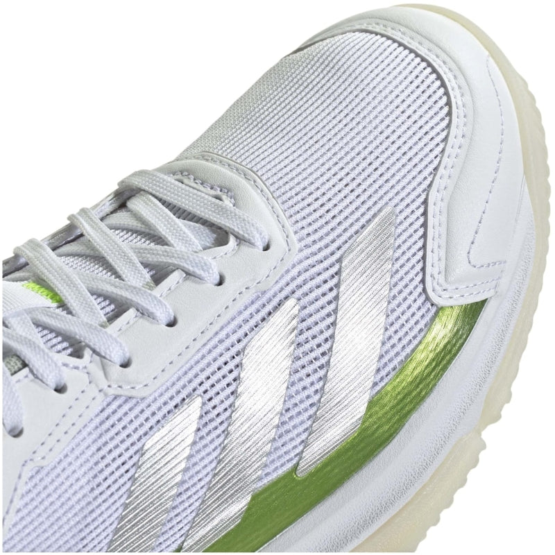 Zapatillas Adidas Courtquick Padel Blanco Plata Verde Mujer