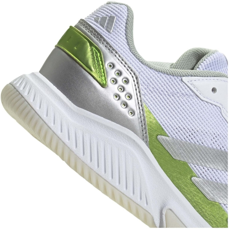 Zapatillas Adidas Courtquick Padel Blanco Plata Verde Mujer