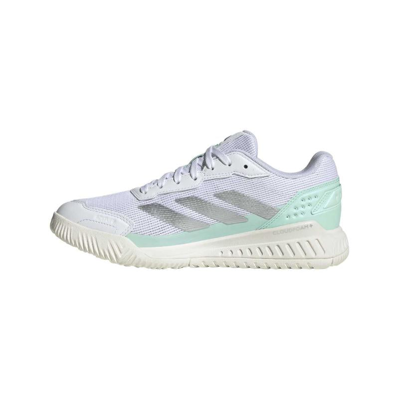 Zapatillas Adidas Courtquick Padel Blanco Verde Menta Mujer