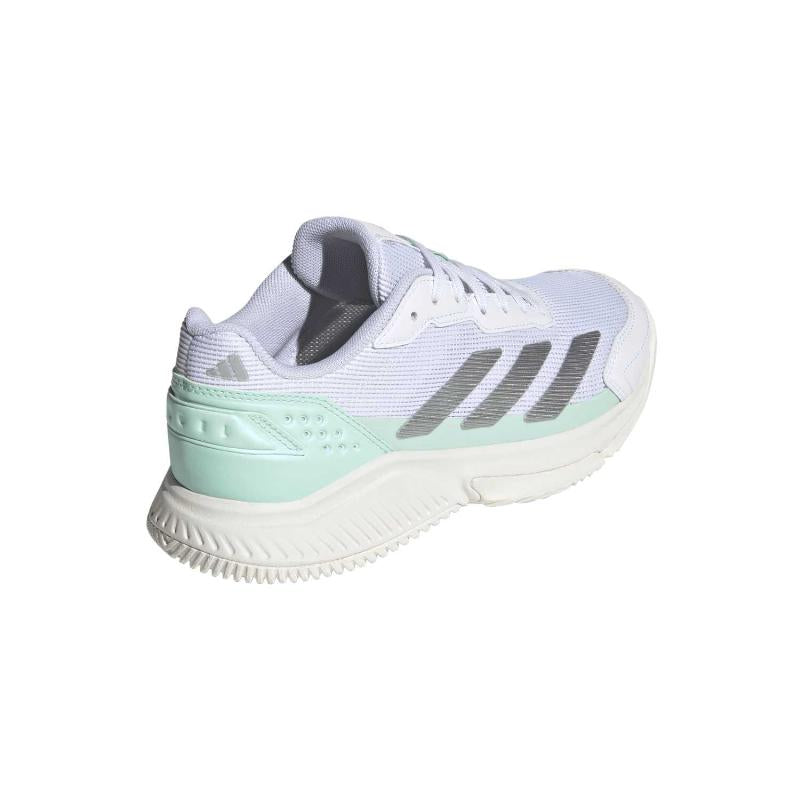 Zapatillas Adidas Courtquick Padel Blanco Verde Menta Mujer