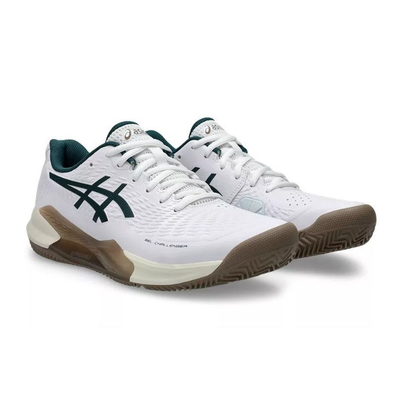 Asics Gel Challenger 14 Clay White Dark Green Chaussures