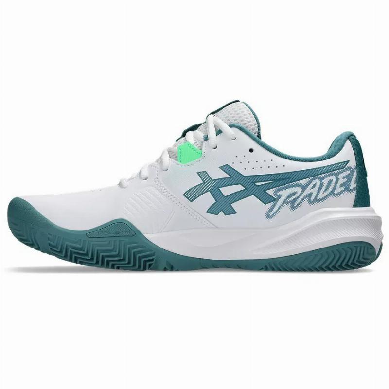 Zapatillas Asics Gel Challenger 15 Padel Blanco Verde Pino