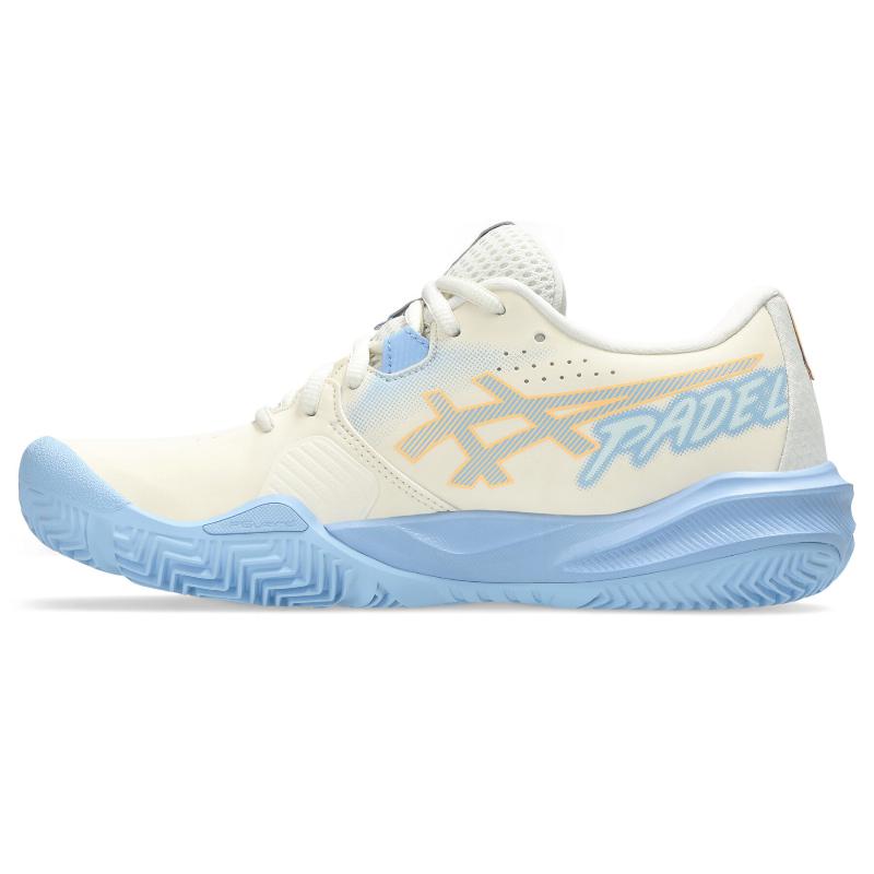 Zapatillas Asics Gel Challenger 15 Padel Crema Azul Stone Mujer