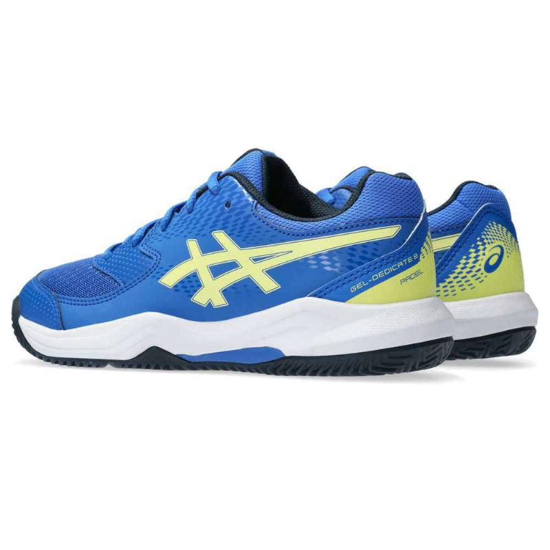 Zapatillas Asics Gel Dedicate 8 Padel Azul Amarillo Claro Junior