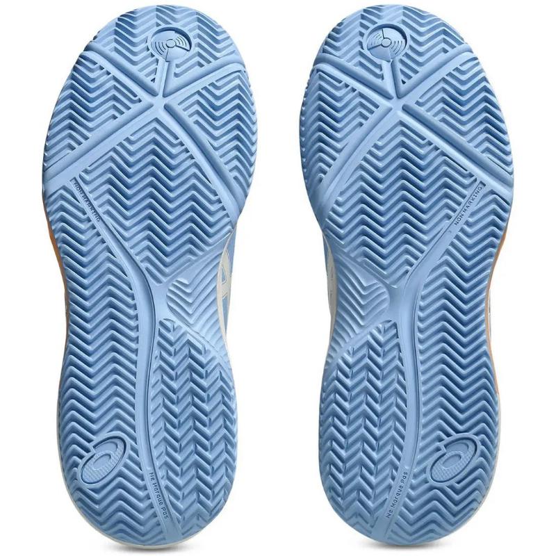 Zapatillas Asics Gel Dedicate 8 Padel Azul Stone Crema Mujer