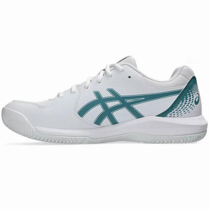 Zapatillas Asics Gel Dedicate 8 Padel Blanco Verde Pino
