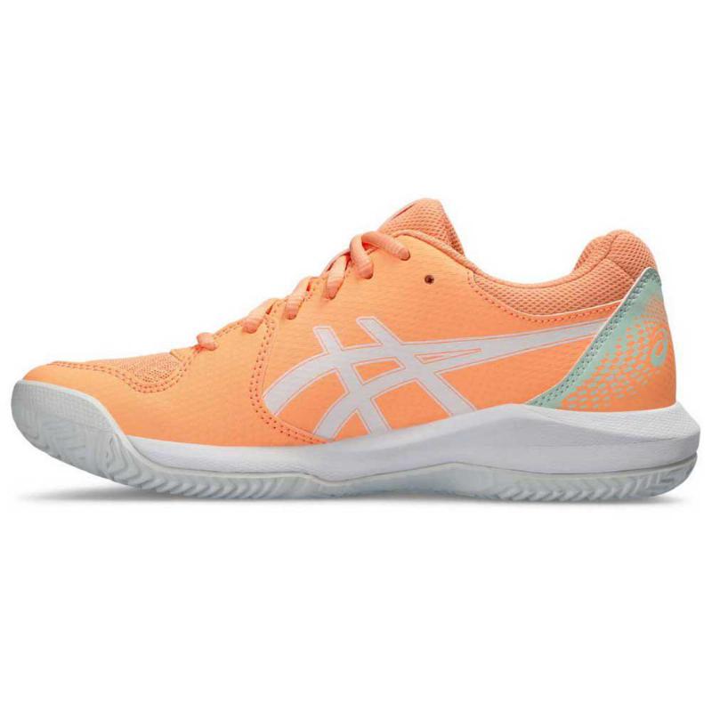 Gel asics dedicare scarpe 8 padel arancione donna bianca