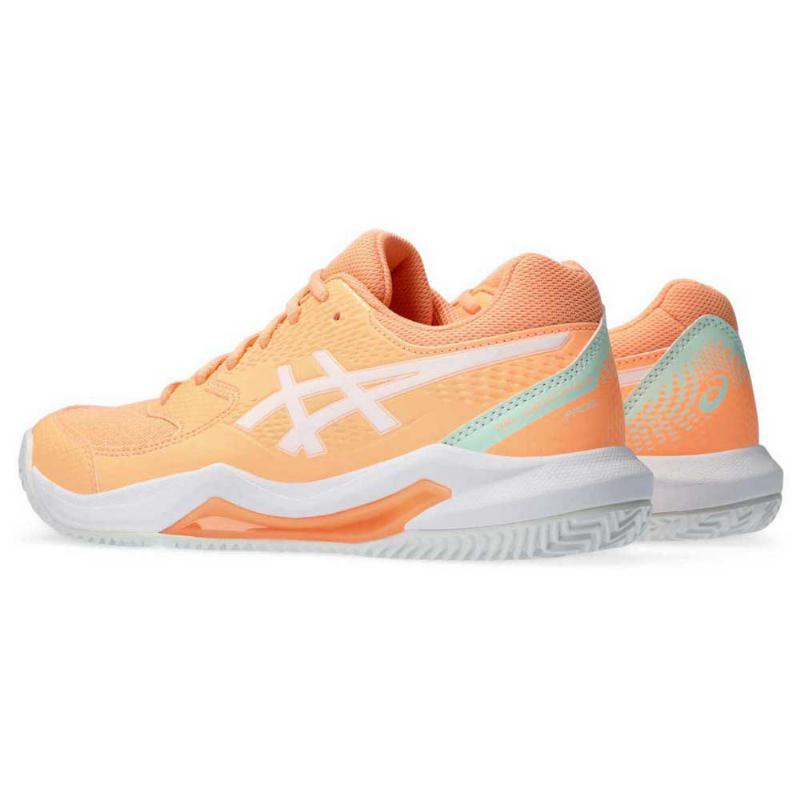 Gel asics dedicare scarpe 8 padel arancione donna bianca