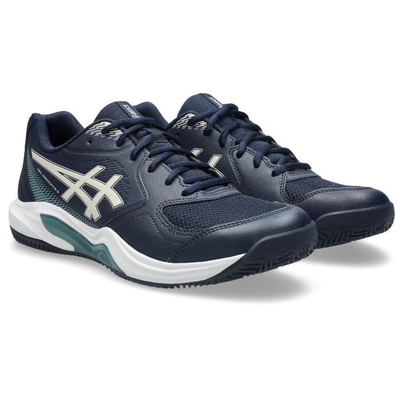 Asics Gel Dedicate 9 Clay Dunkelblau Beige Laufschuhe