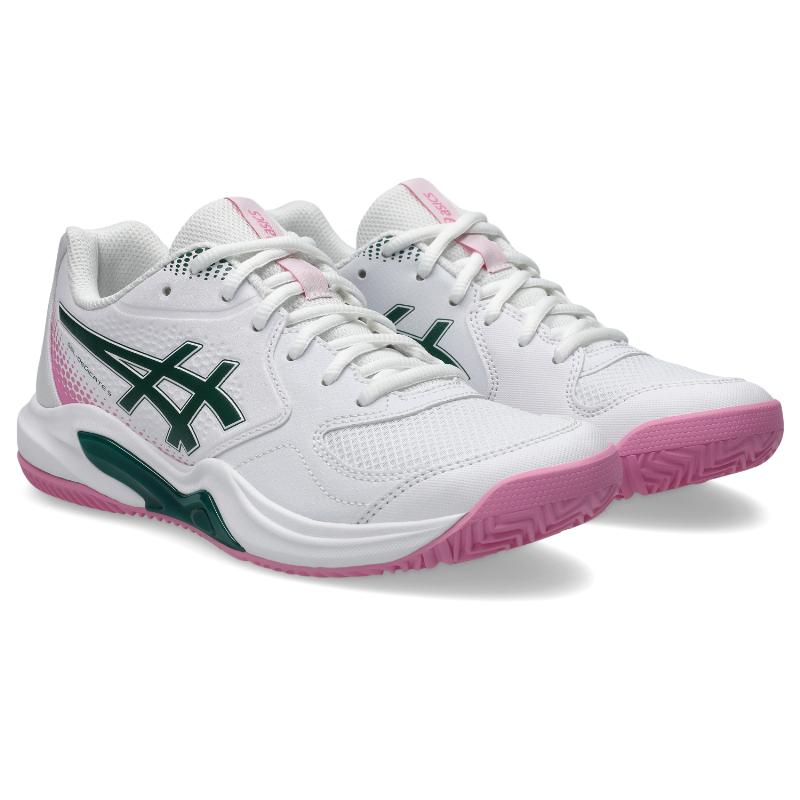 Zapatillas Asics Gel Dedicate 9 Padel Blanco Verde Mujer