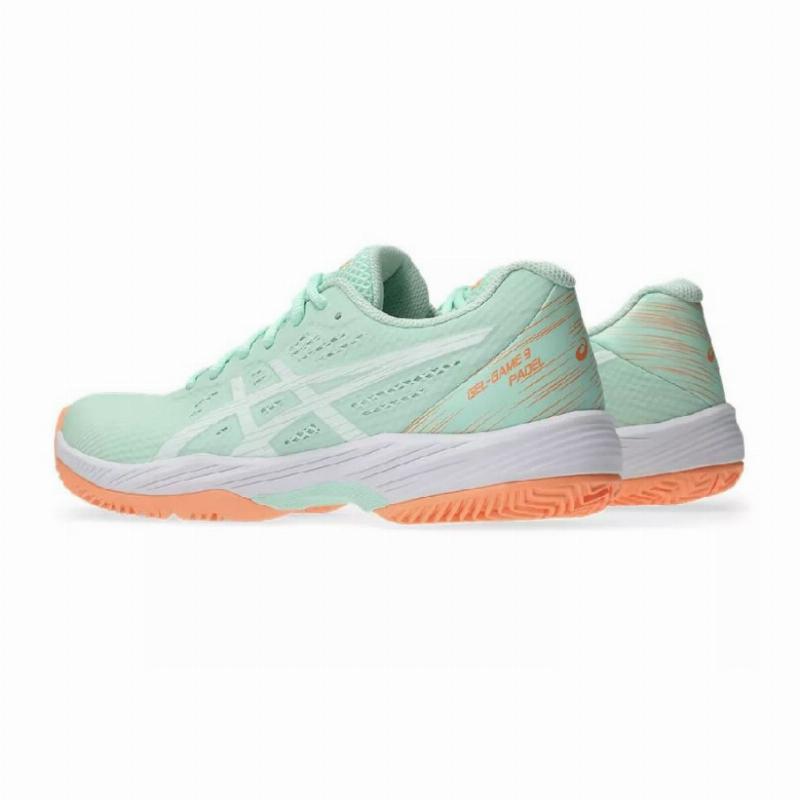 Zapatillas Asics Gel Game 9 Padel Menta Blanco Mujer