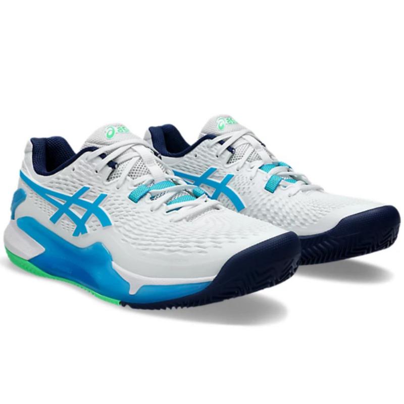 Risoluzione gel asics 9 scarpe argilla blanco aqua