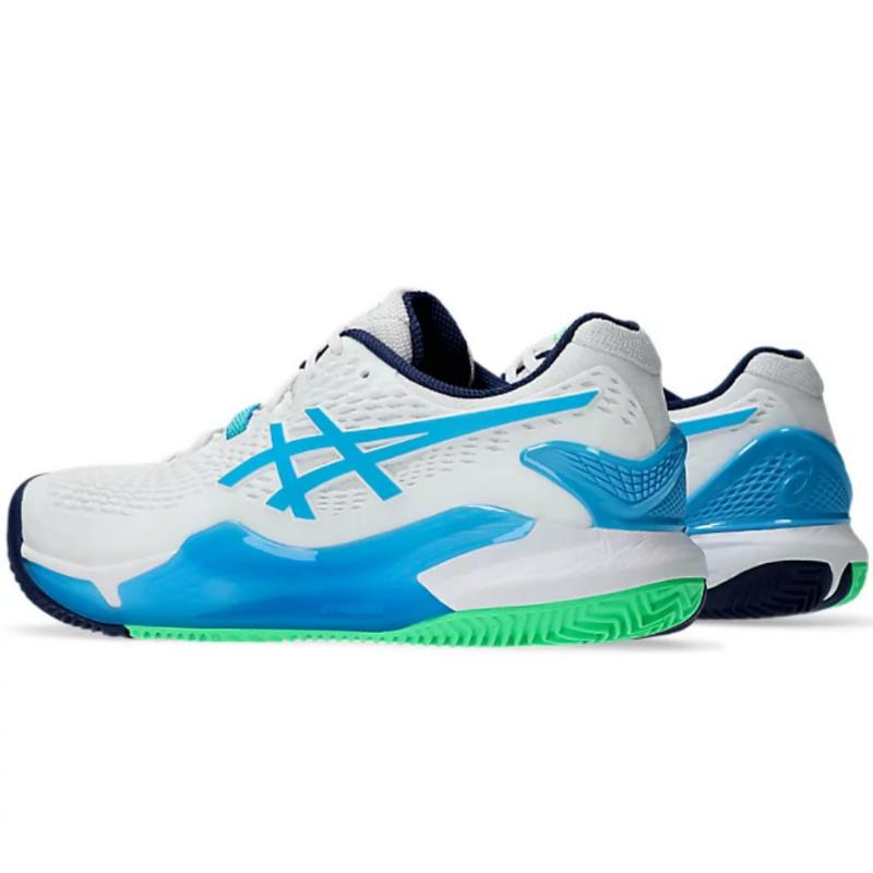 Risoluzione gel asics 9 scarpe argilla blanco aqua