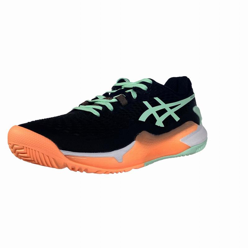 Asics Gel Resolution 9 Padel Shoes Black Mint Women