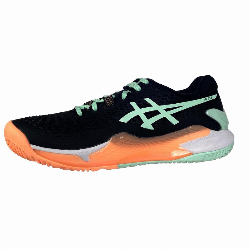 Asics Gel Resolution 9 Padel Shoes Black Mint Women