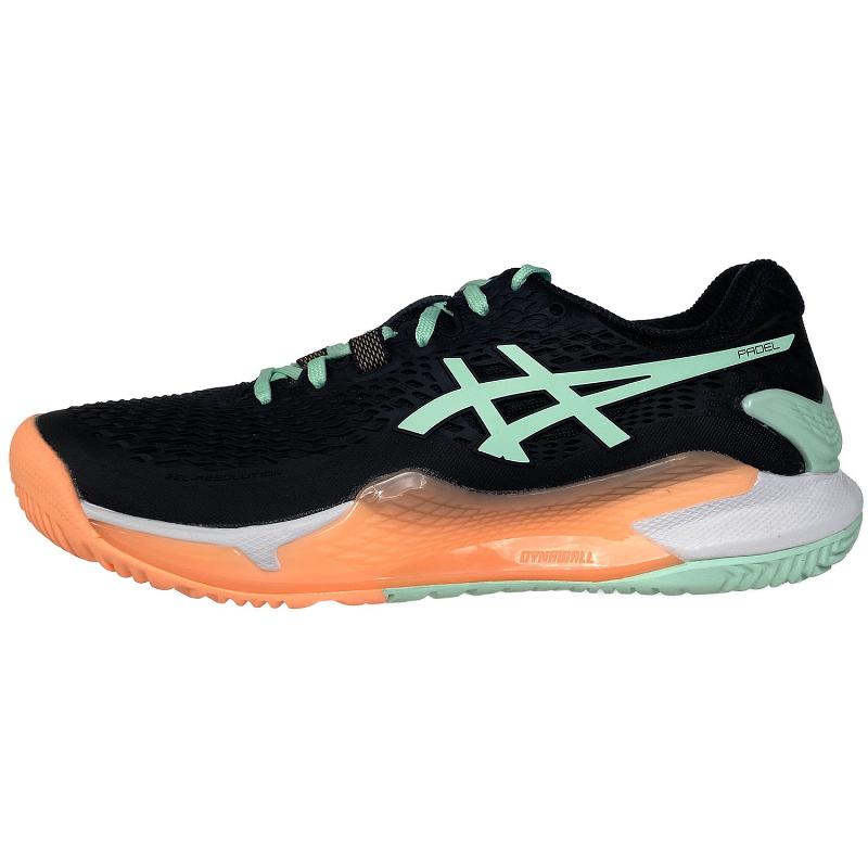 Asics Gel Resolution 9 Padel Shoes Black Mint Women