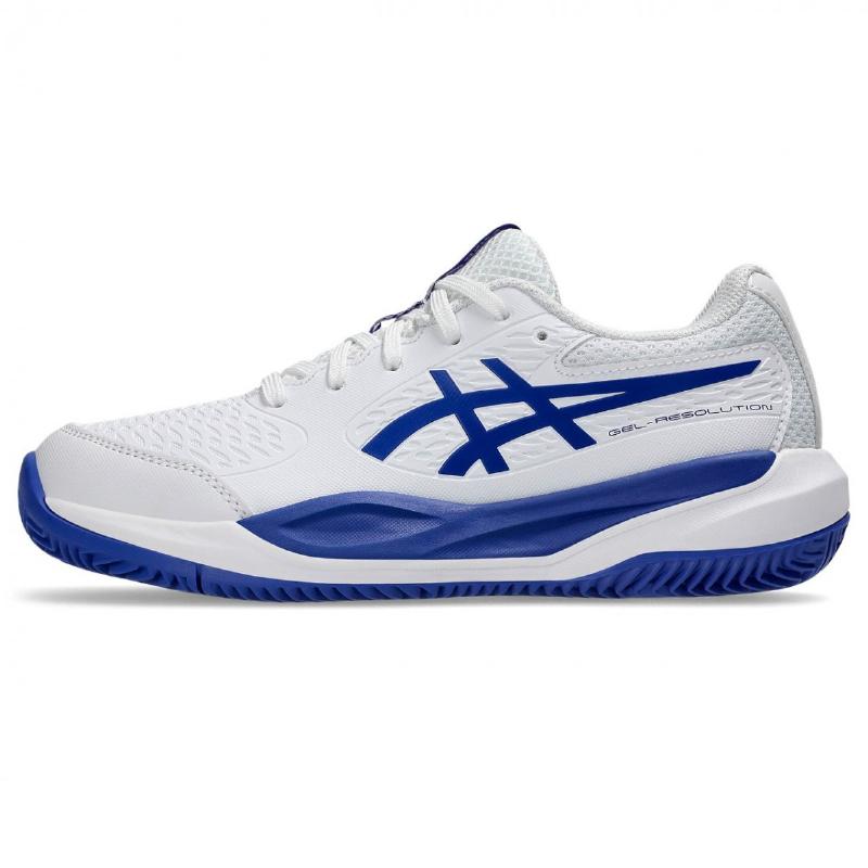 Zapatillas Asics Gel Resolution X Clay GS Blanco Azul Cobalto Junior