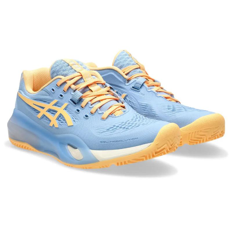 Zapatillas Asics Gel Resolution X Padel Azul Stone Naranja Mujer