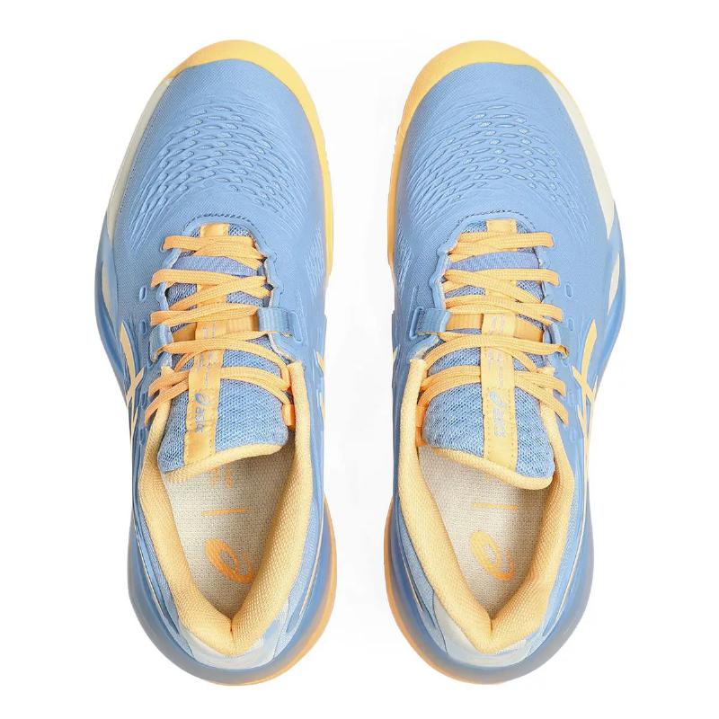 Zapatillas Asics Gel Resolution X Padel Azul Stone Naranja Mujer