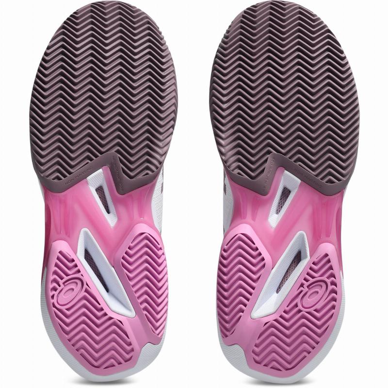 Scarpe Asics Solution Speed FF 4 Clay Bianco Malva da Donna