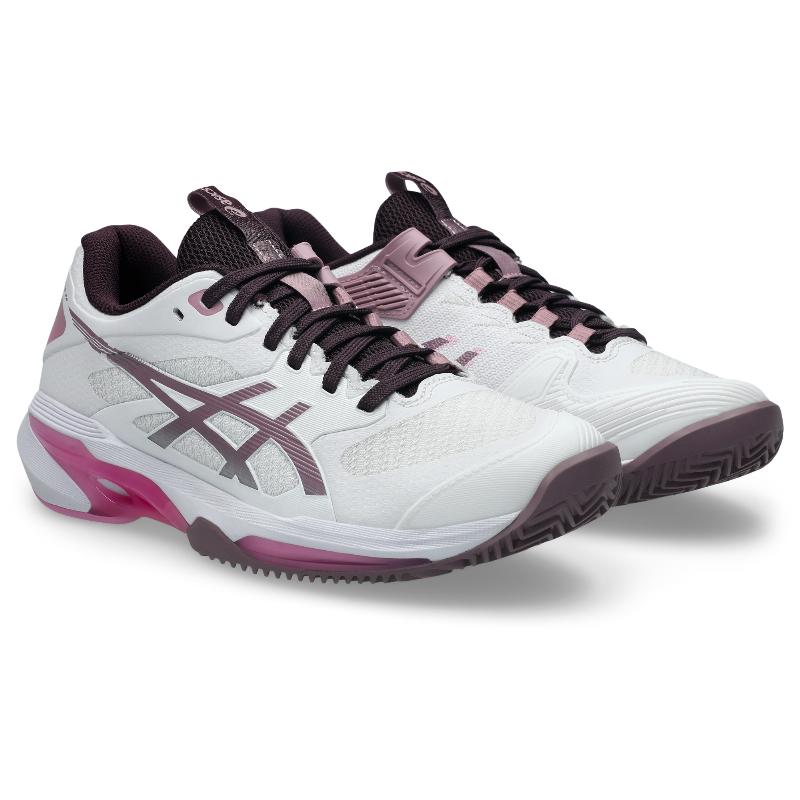 Scarpe Asics Solution Speed FF 4 Clay Bianco Malva da Donna