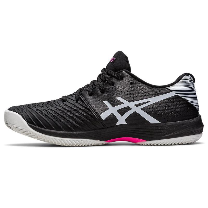 Asics Solution Swift FF Clay Shoes Black Pink Fluor