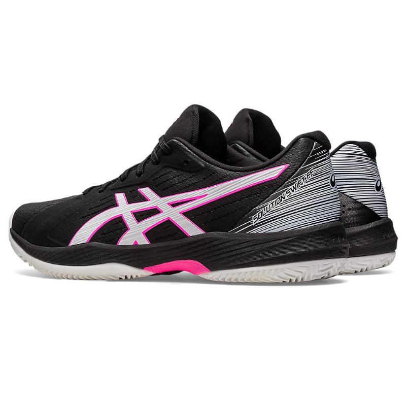 Asics Solution Swift FF Clay Shoes Black Pink Fluor